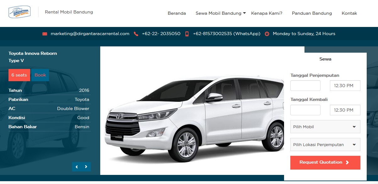 Rental Mobil Bandung Jakarta