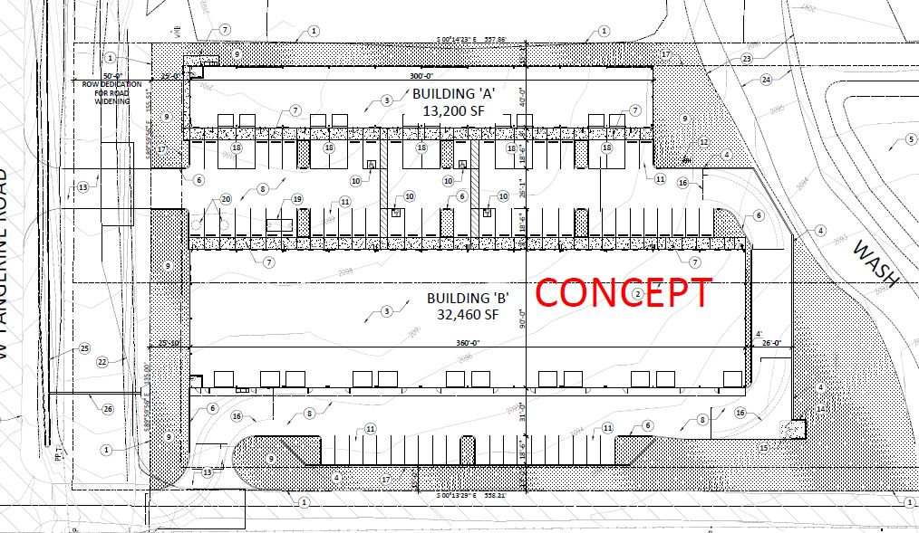 TANGERINE INDUSTRIAL CENTER REZONING — site plan or rendering