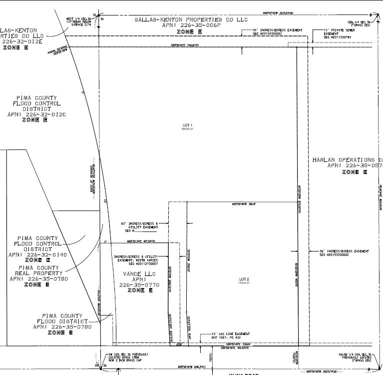 Ina Rd Commercial Subdivison — site plan or rendering