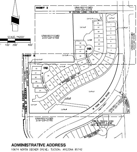 Twin Peaks Vista — site plan or rendering