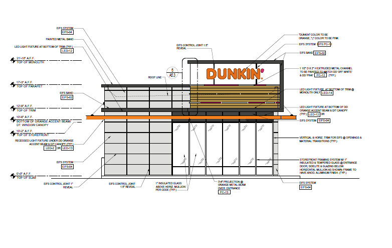 Dunkin Donuts Heritage Park — site plan or rendering