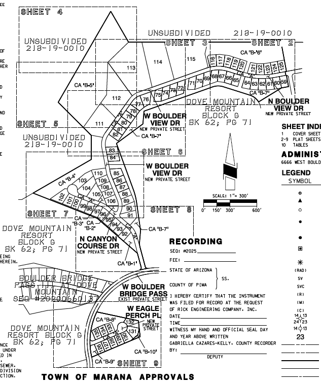 Boulder Canyon @ Dove Mountain PH 2 — site plan or rendering