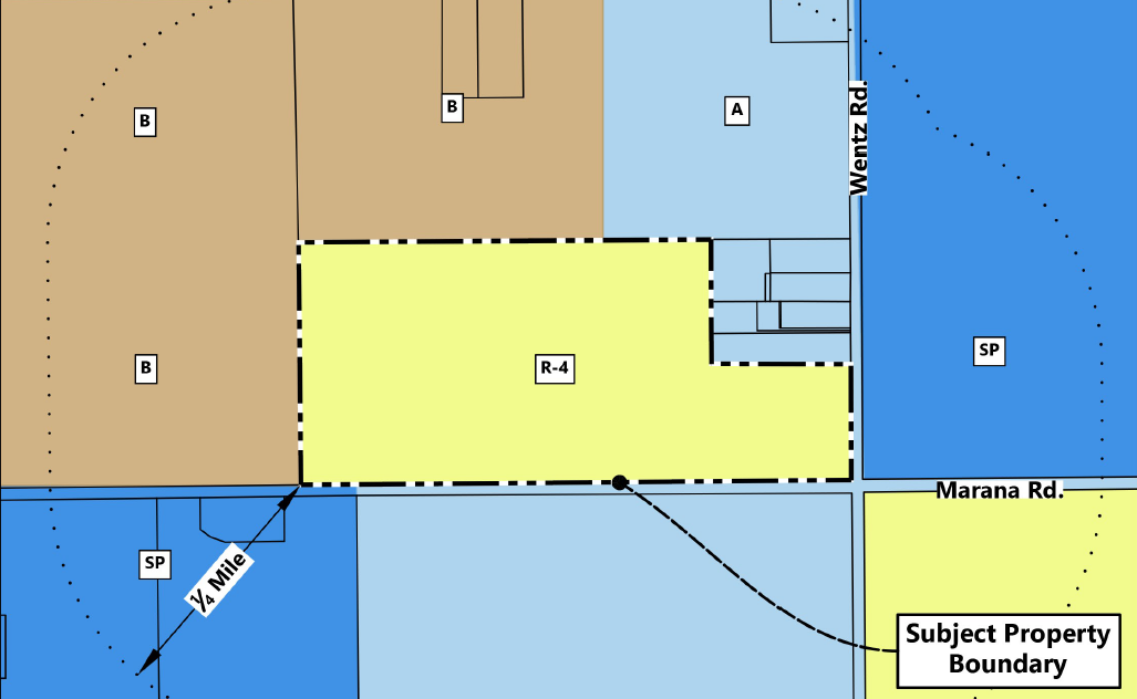 MARANA/WENTZ 74 REZONE — site plan or rendering