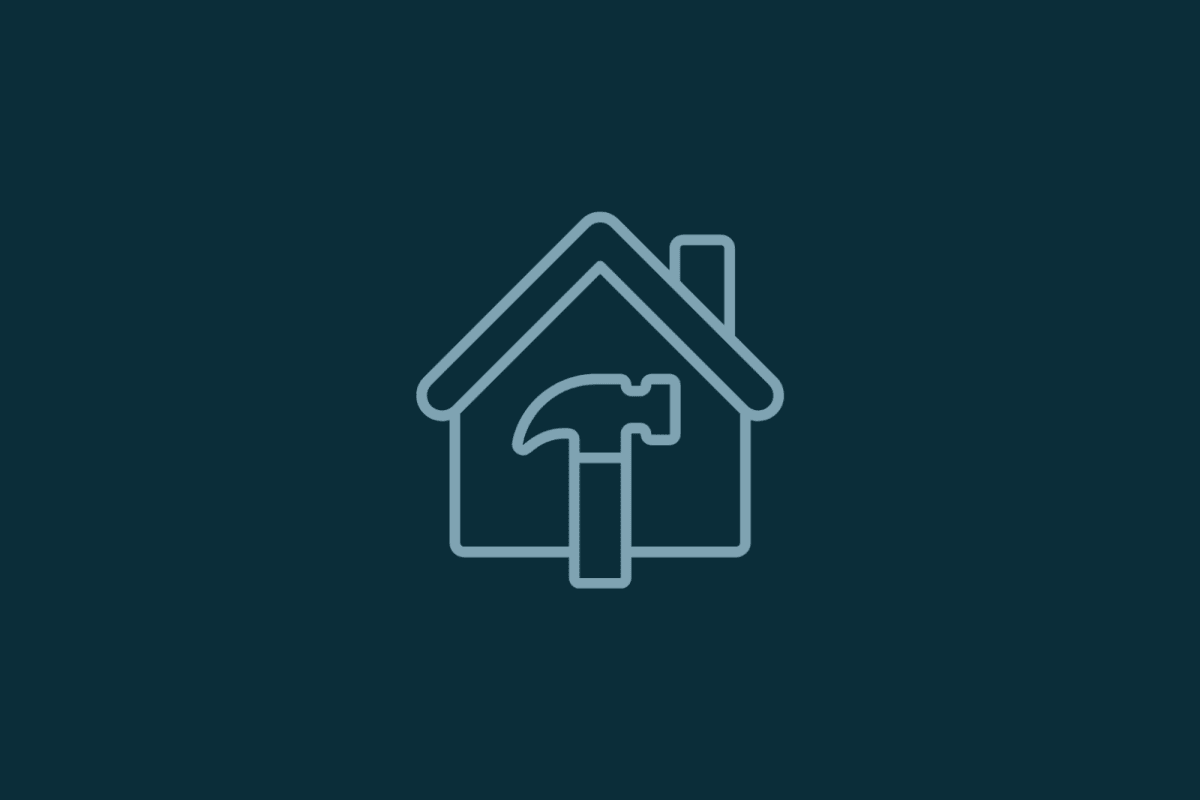 House outline with a hammer, Construction & Trades placeholder icon