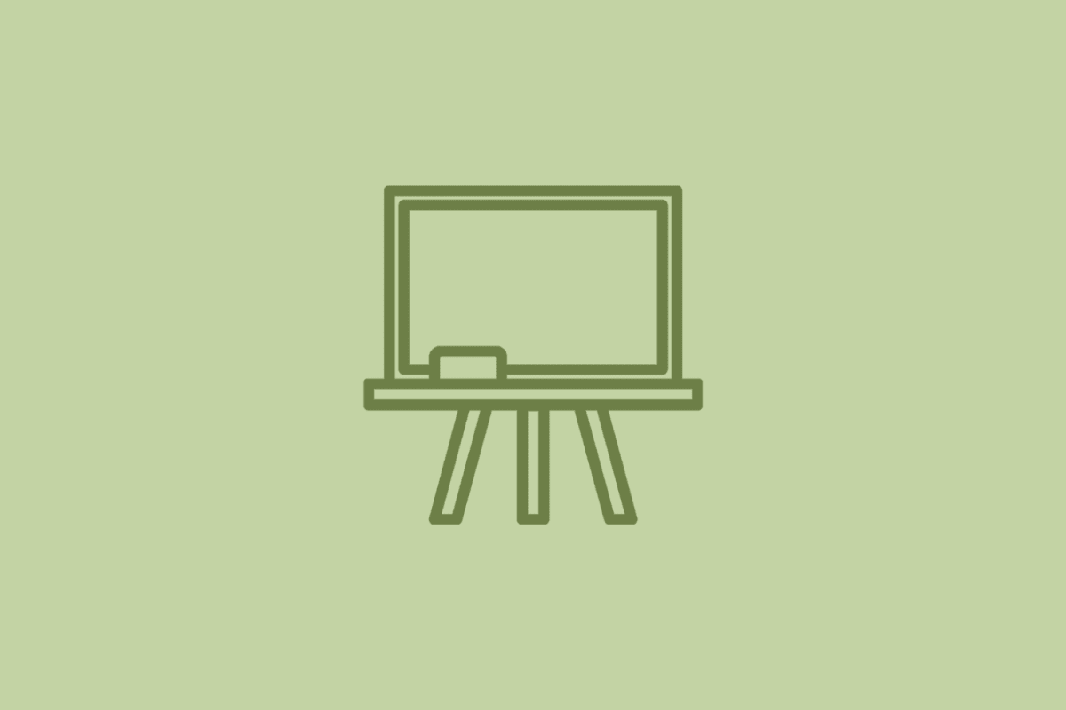 Chalkboard easel with an eraser, Education, Childcare & Tutoring placeholder icon