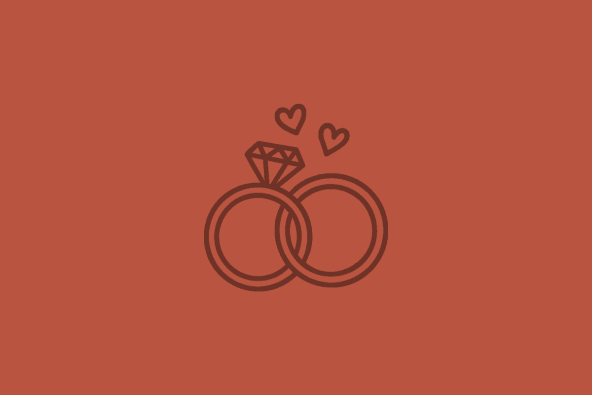 Two interlocking rings with hearts, Events, Venues & Weddings placeholder icon