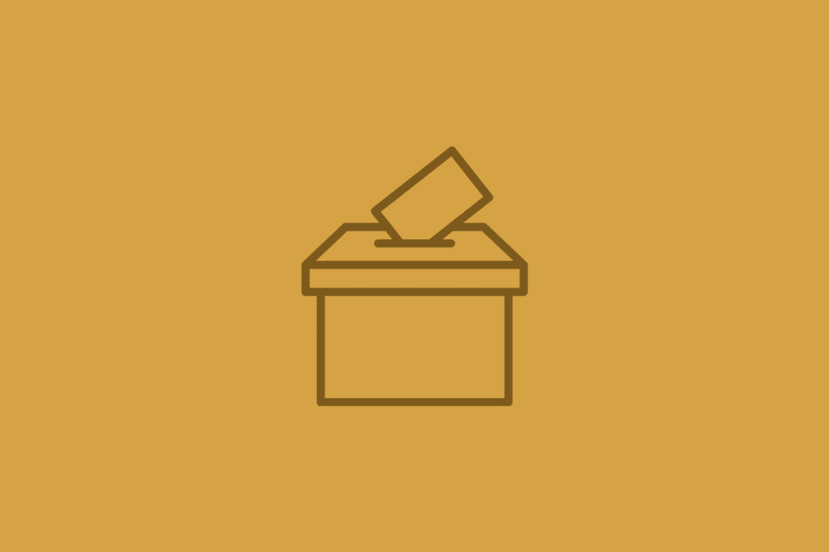 Ballot box with a ballot, Government & Public Services placeholder icon