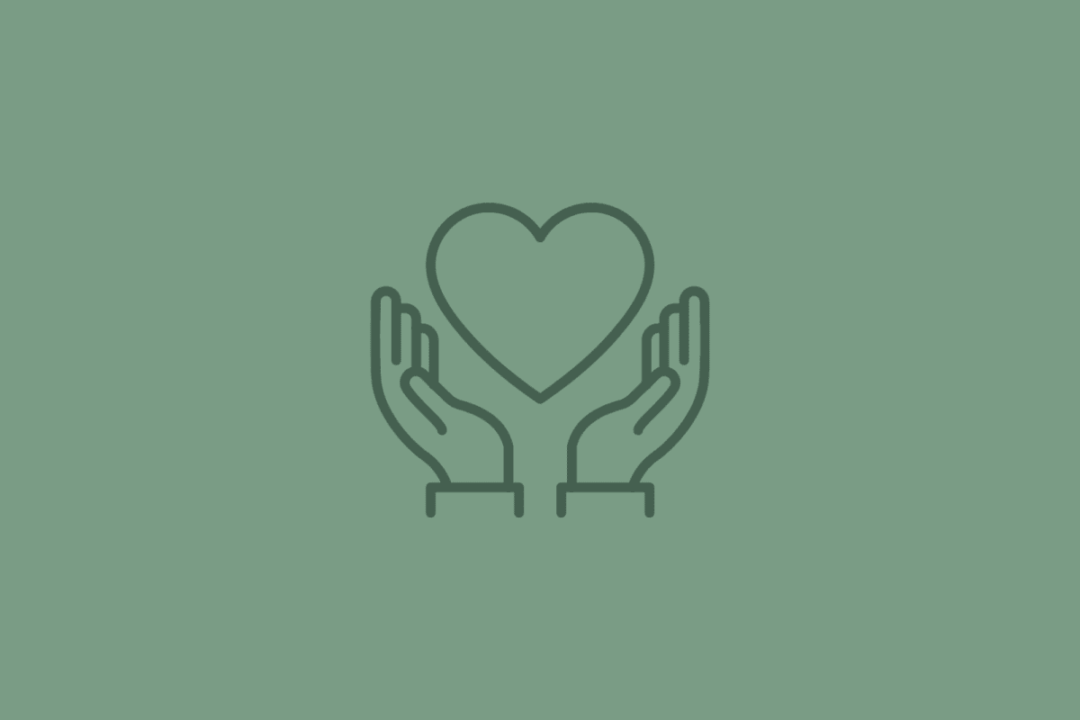 Hand holding a heart, Nonprofit, Faith & Community placeholder icon