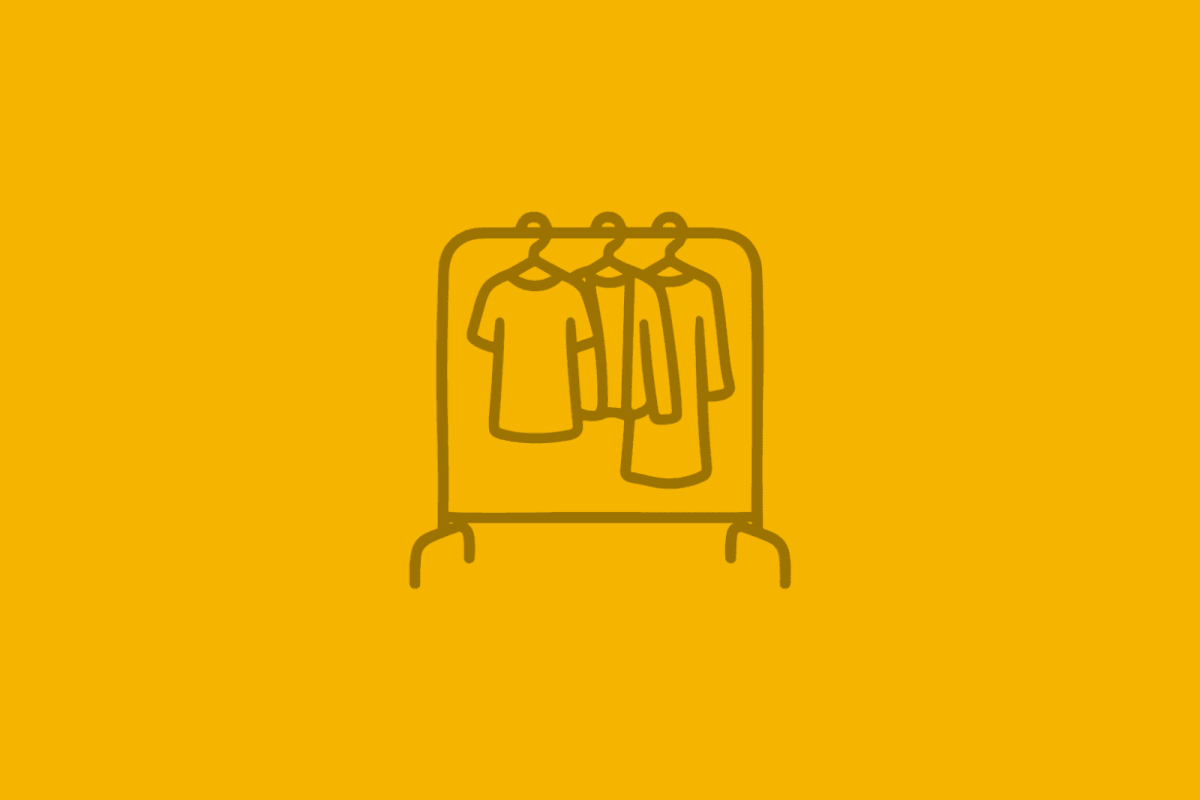 Garments on a rail, Retail & Shopping placeholder icon