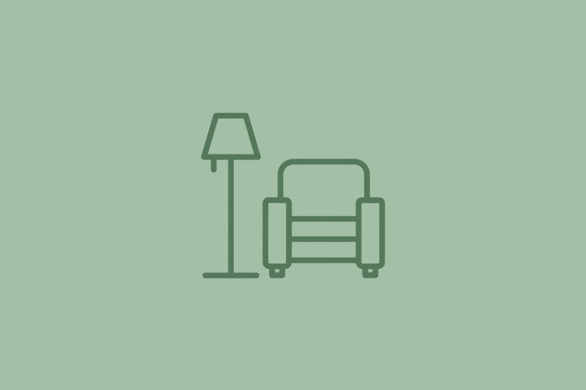 Armchair with a floor lamp, Senior & Assisted Living placeholder icon