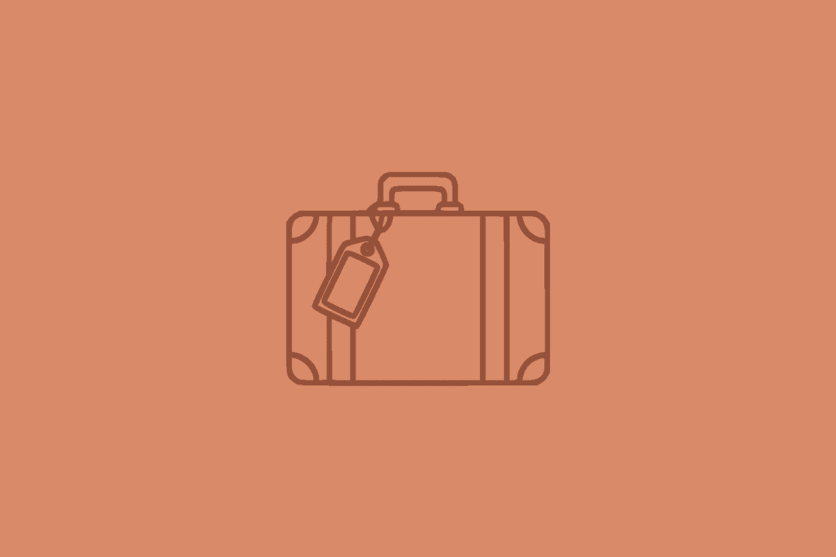 Suitcase with a luggage tag, Travel, Tourism & Lodging placeholder icon
