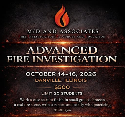 Advanced Fire Investigation Class