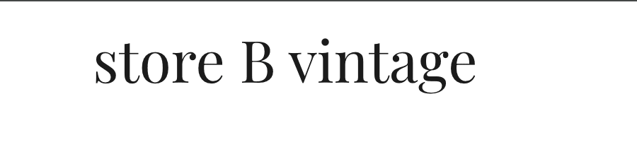 store B vintage