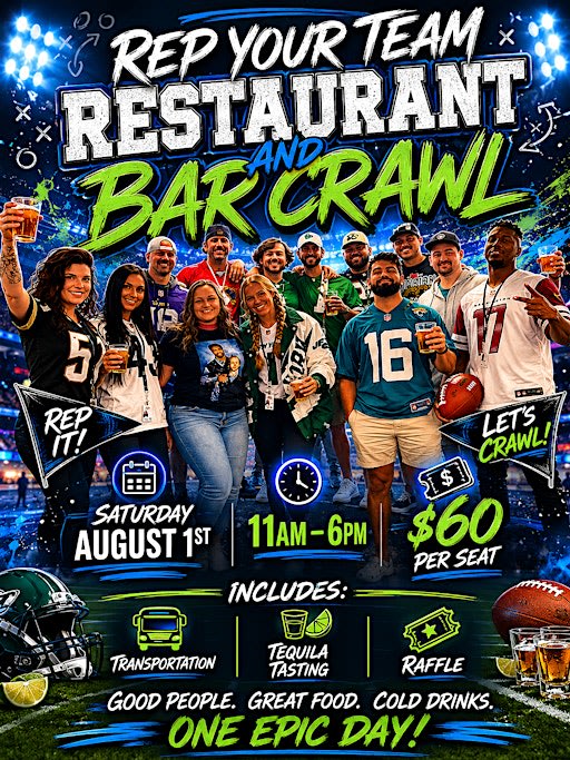 REP YOUR TEAM RESTAURANT & BAR CRAWL