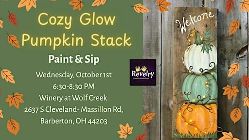 Cozy Glow Pumpkin Stack Paint & Sip
