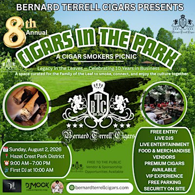 Bernard Terrell Cigars Presents 8th Annual Cigars in the Park Picnic