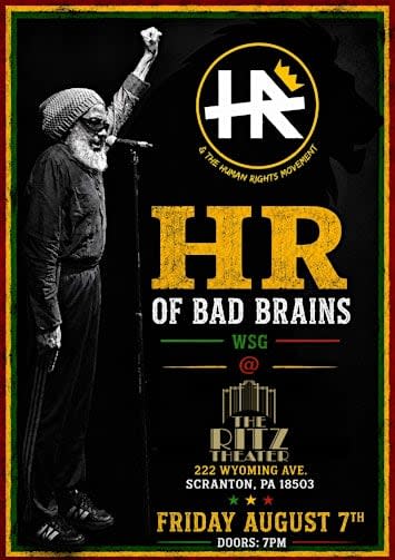 HR of Bad Brains & The Human Rights Movement Live at The Ritz Theater