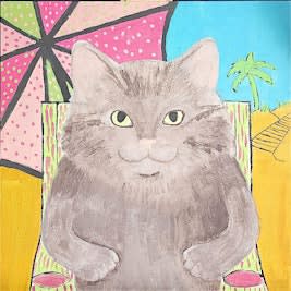 Fun Custom AR Cat Painting  -  Summer Beach Theme & Augmented Reality