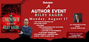 Riley Sager – Live in Conversation + Signing