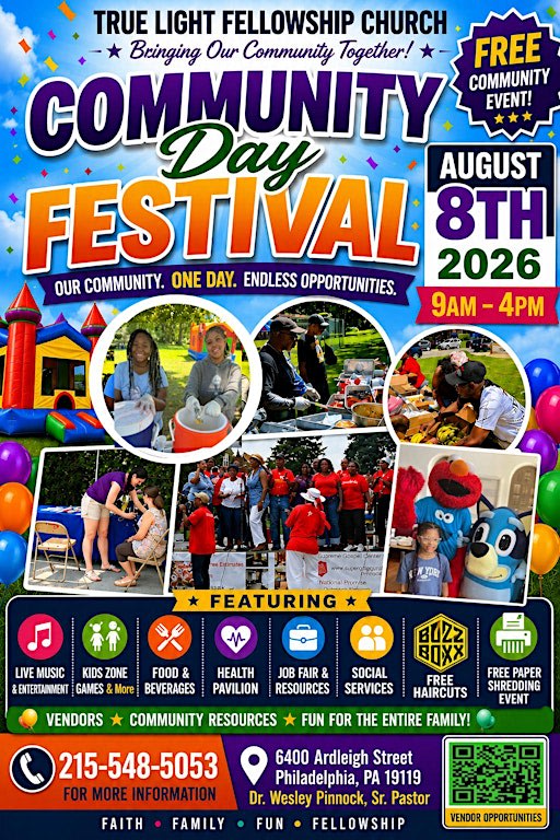 Community Day & Festival 2026 hosted by True Light Fellowship Church