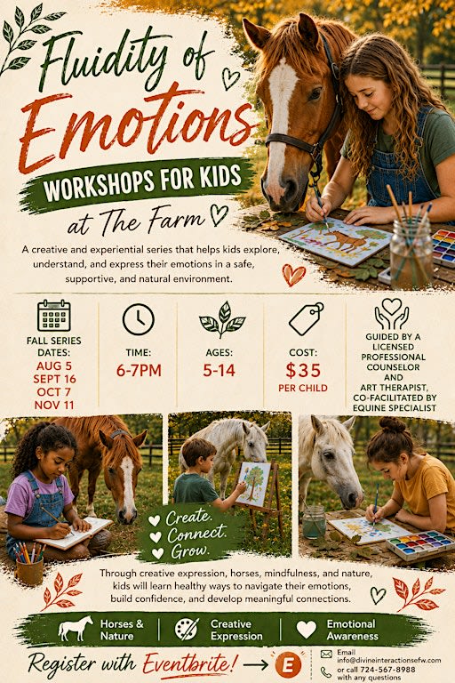 September Fluidity of Emotions Workshop for Kids at The Farm