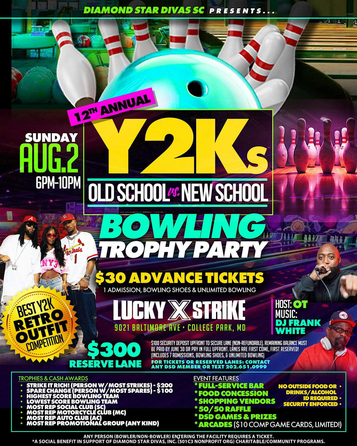 12th Annual Y2K’s Bowling Trophy Party by Diamond Star Divas SC