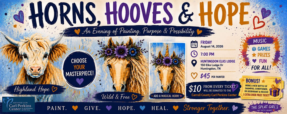 HORNS, HOOVES & HOPE ❤️Paint Party with Purpose