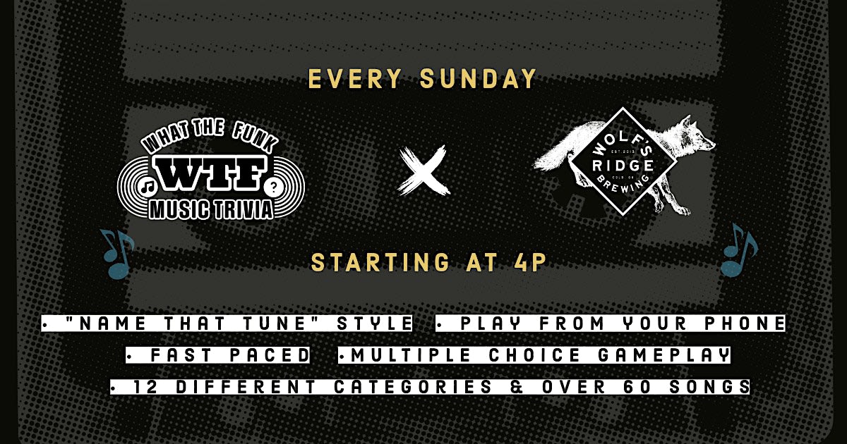 What The Funk Music Trivia at Wolfe's Ridge Taproom