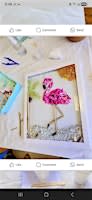 Flamingo, Seahorse or a seascape glass and resin on a frame class
