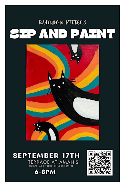 Sip and Paint: Rainbow Kittens