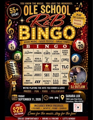 Ole School R&B BINGO