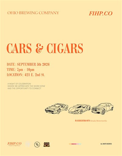 Ohio Brewing Company and Fihp.Co Present Cars and Cigars