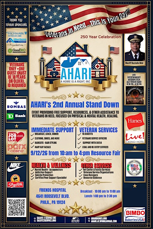 AHARI's 2nd Annual Stand Down - Philadelphia PA