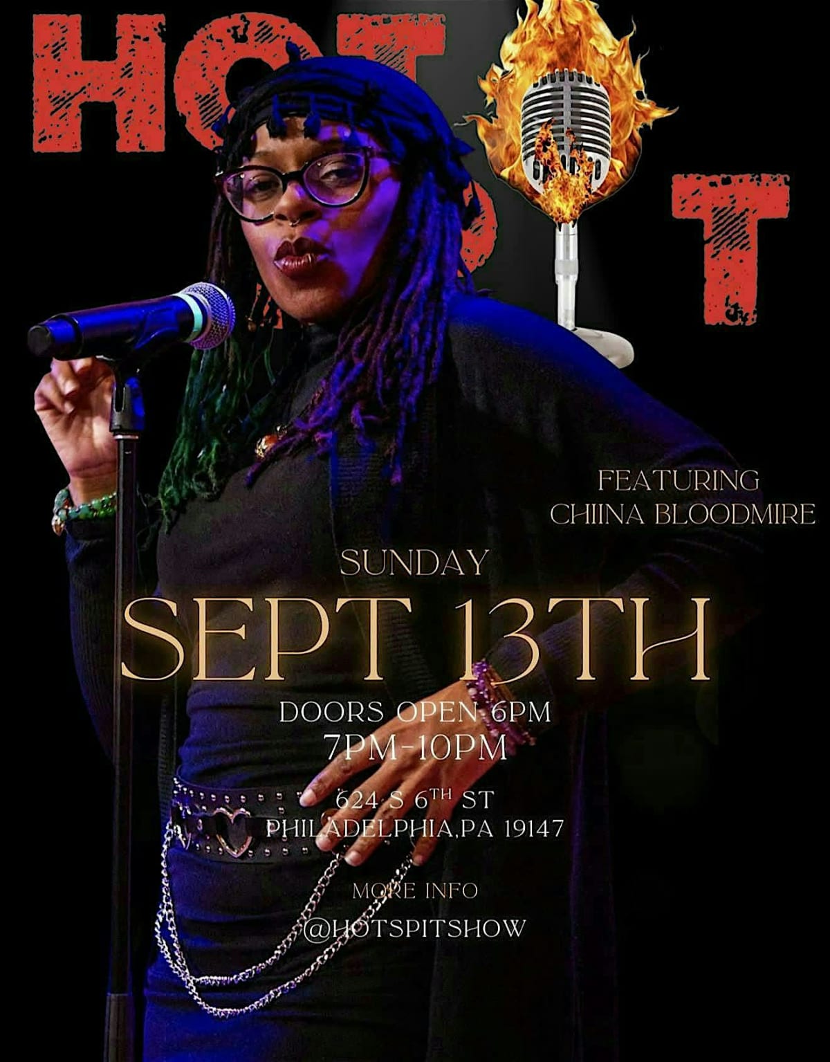 Hot Spit Show w/ open mic Ft Chiina Bloodmire