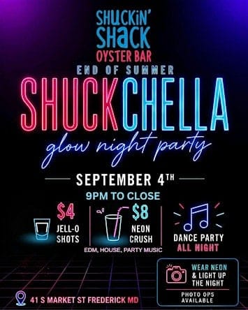 END OF SUMMER SHUCKCHELLA GLOW PARTY