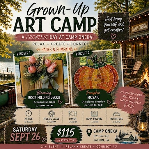 Grown-Up Art Camp- Pages & Pumpkins