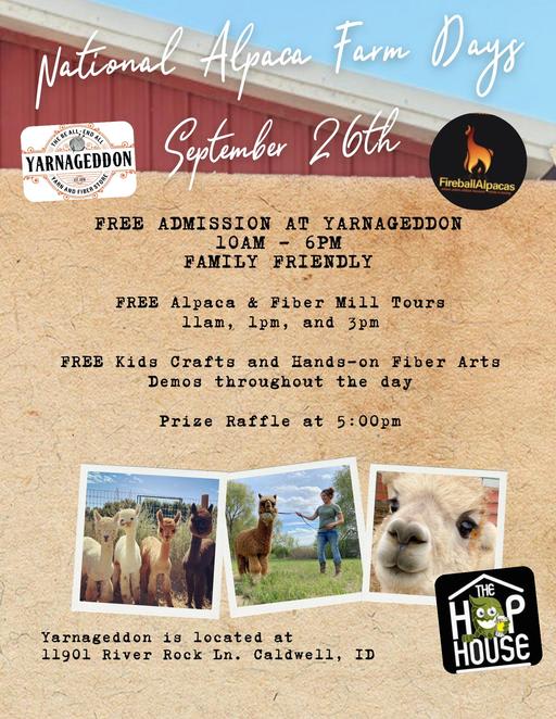 National Alpaca Farm Days 2026 at Yarnageddon