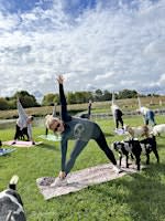 Goat yoga is at Happy Trails Farm