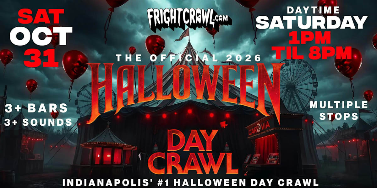 The Fright Crawl | Indianapolis Halloween Day Bar Crawl 2026 | Sat, Oct 31