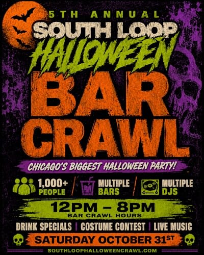 4th Annual South Loop Halloween Crawl | After Party at Secret Location