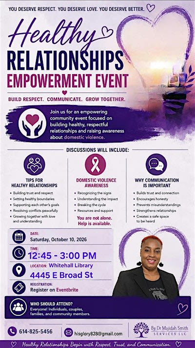 Healthy Relationships  Empowerment Event