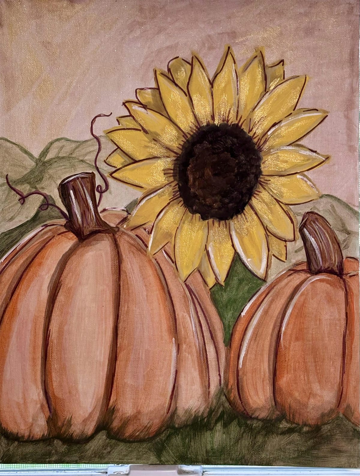 Sunflower & Pumpkins Wine and Canvas