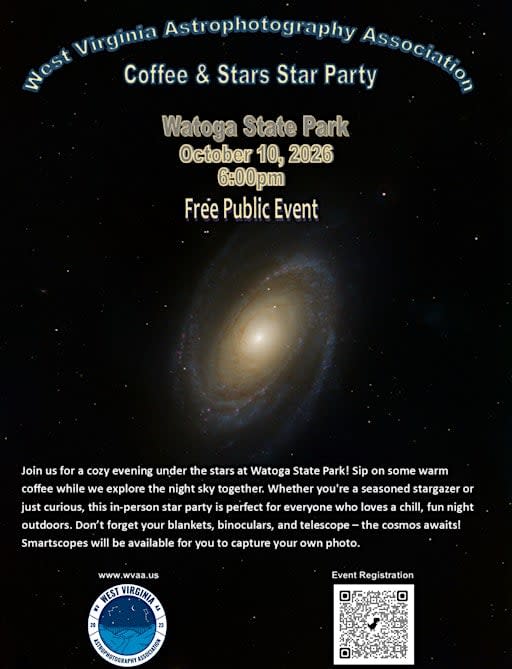 WVAA Coffee & Stars Star Party - Watoga State Park (Fall)