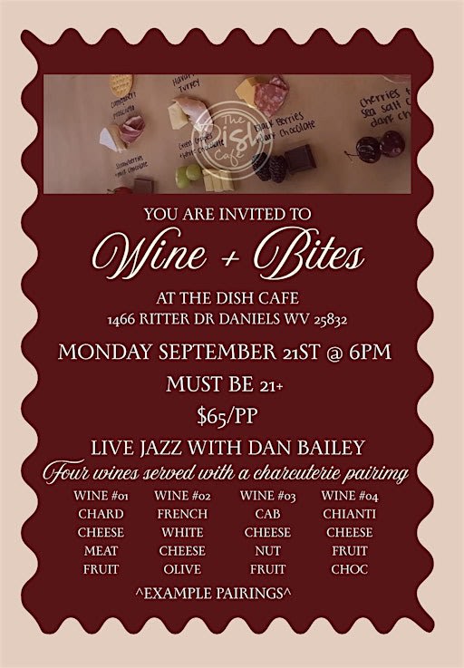 Wine & Bites at The Dish Cafe