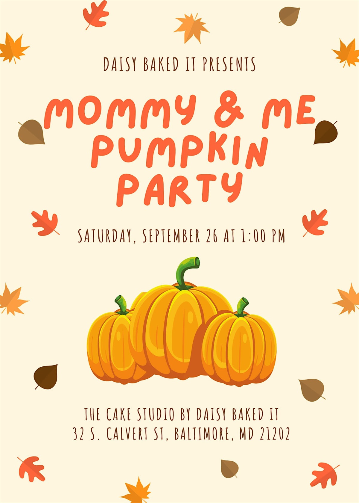 Mommy & Me Pumpkin Party