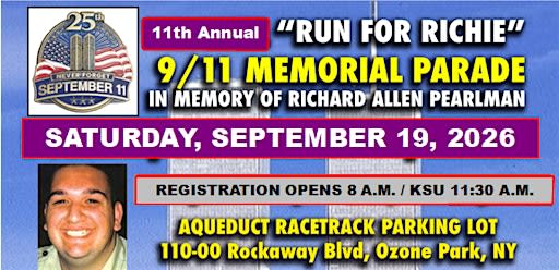 25th Anniversary  9/11 Memorial "Run for Richie" Motorcycle Parade