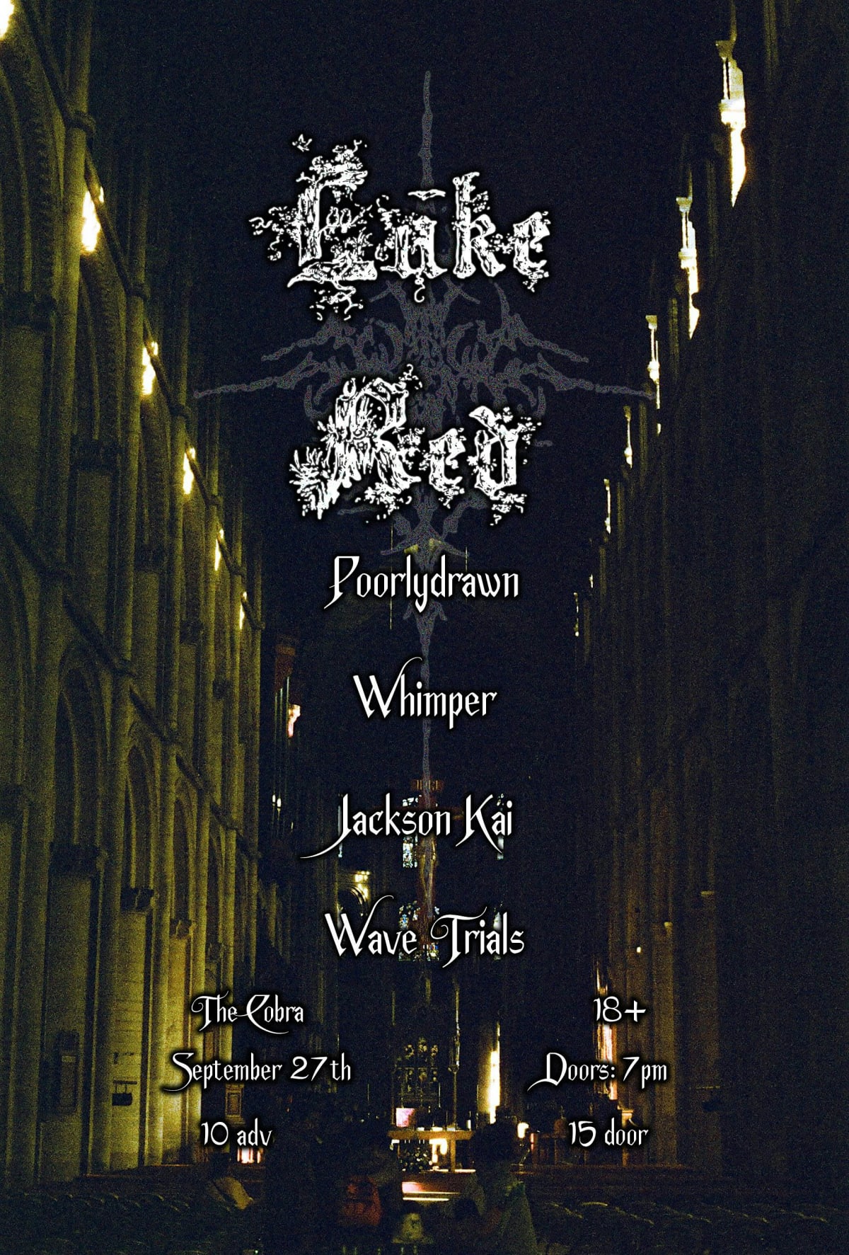 Venue: Whimper, Lakered, Poorlydrawn, Jackson Kai, Wave Trials