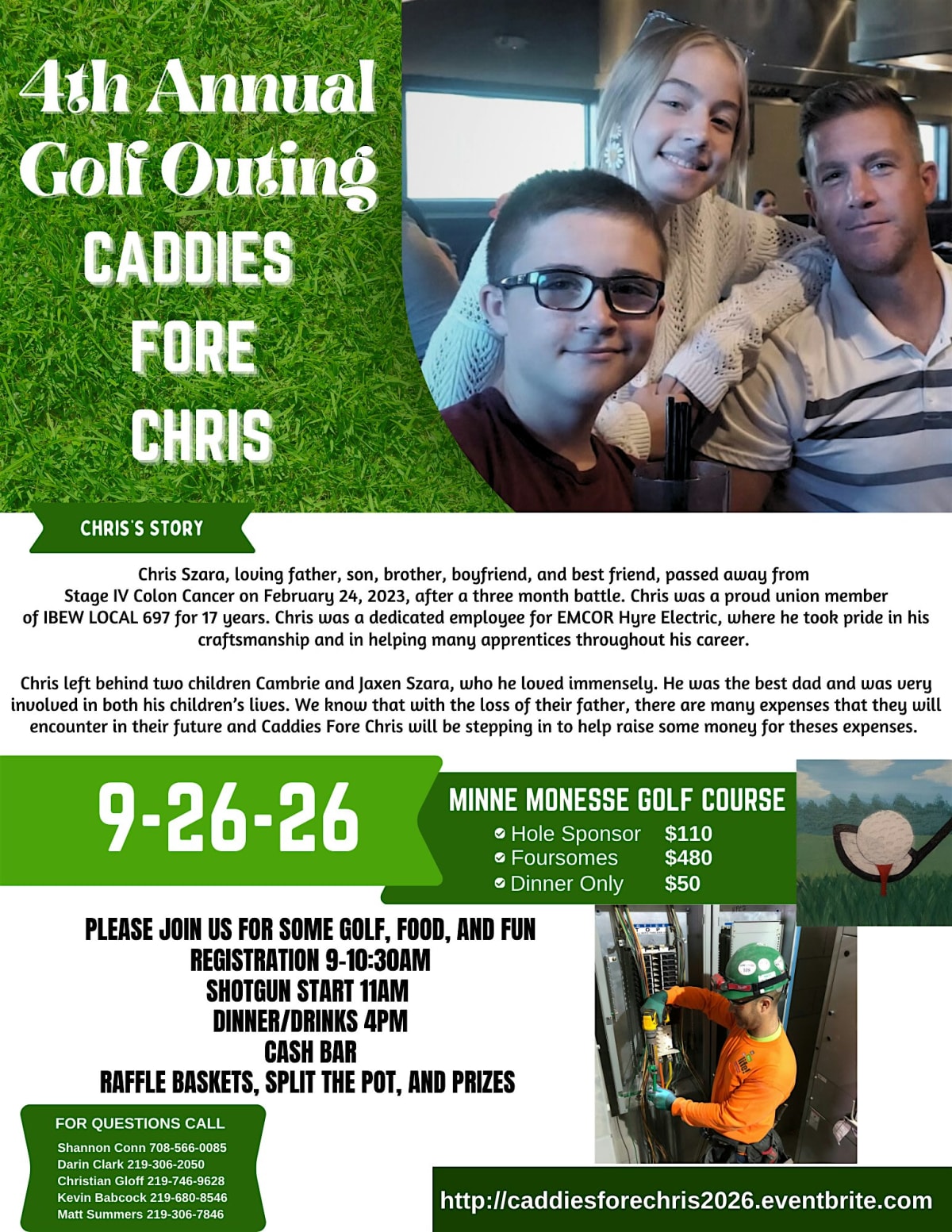 Caddies Fore Chris Golf Outing 2026