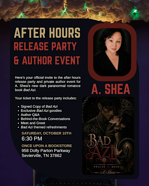 After Hours Release Party and Author Signing- Bad Azi by A. Shea