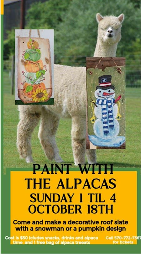 Paint with the Alpacas Fall or Winter